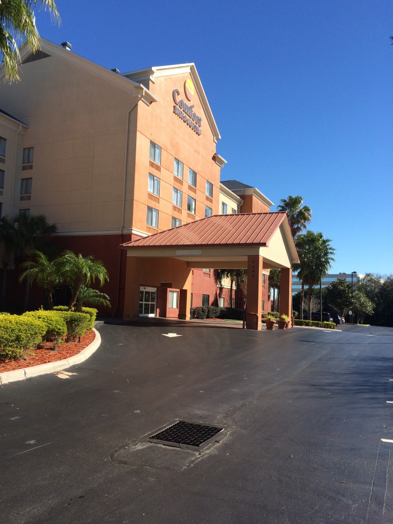 jet lag at Comfort inn and suites Orlando